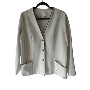Vintage 70s JcPenney Fashions Ivory Blazer Large Retro